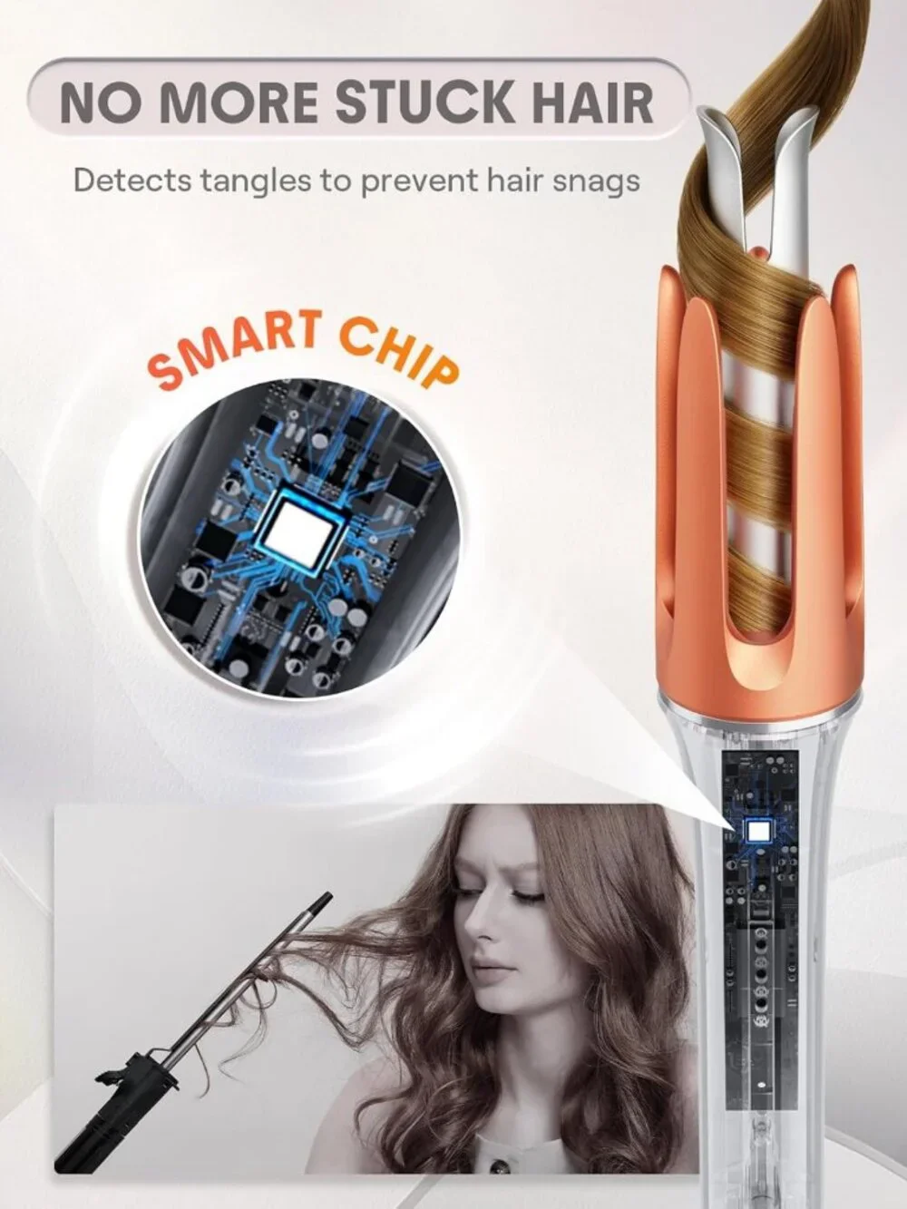Automatic Curling Iron for Women - 1 Inch Gold Hair Curler, Perfect Gift Idea
